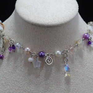 Cheshire Cat Purple Necklace