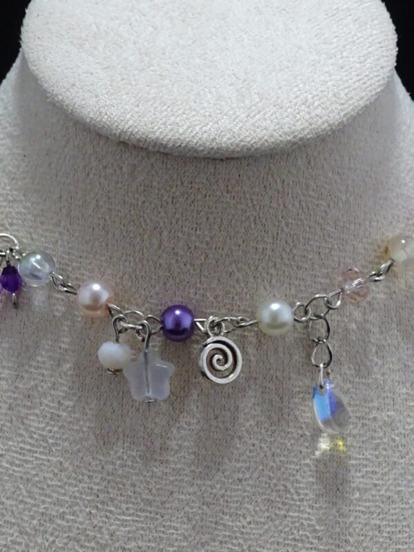 Cheshire Cat Purple Necklace