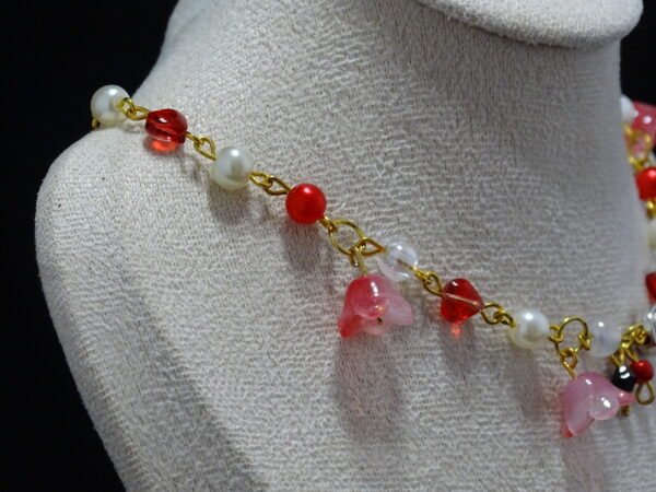Red Flowers Necklace Red Flowers Necklace