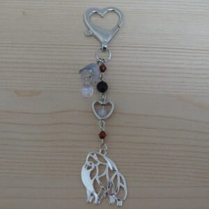Pomeranian Key-Chain Purple