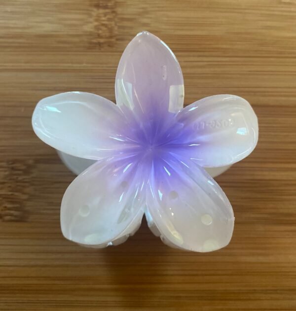 paars Purple Hibiscus Flower Hair Clip