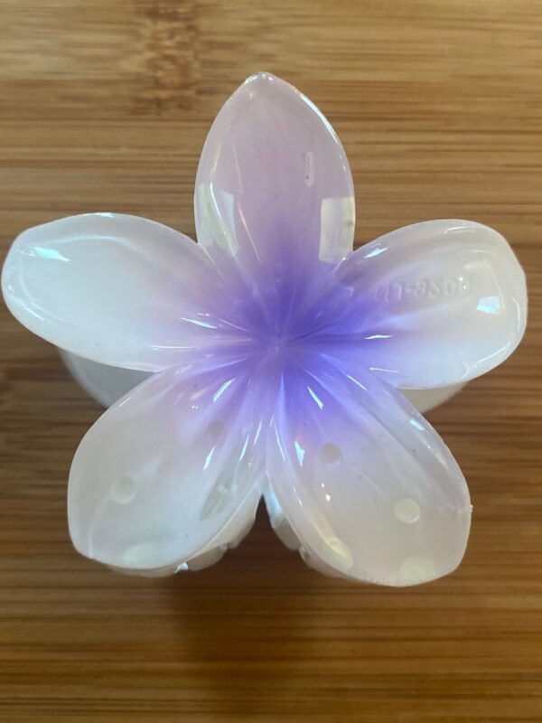 Purple Hibiscus Flower Hair Clip