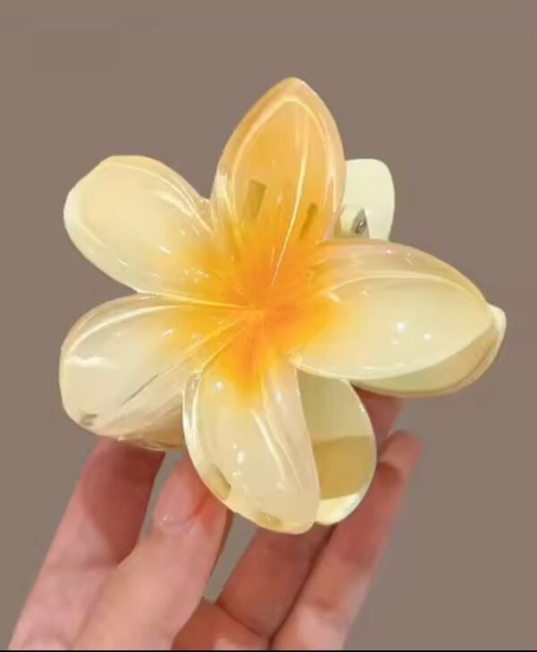 haar Yellow Hibiscus Flower Hair Clip