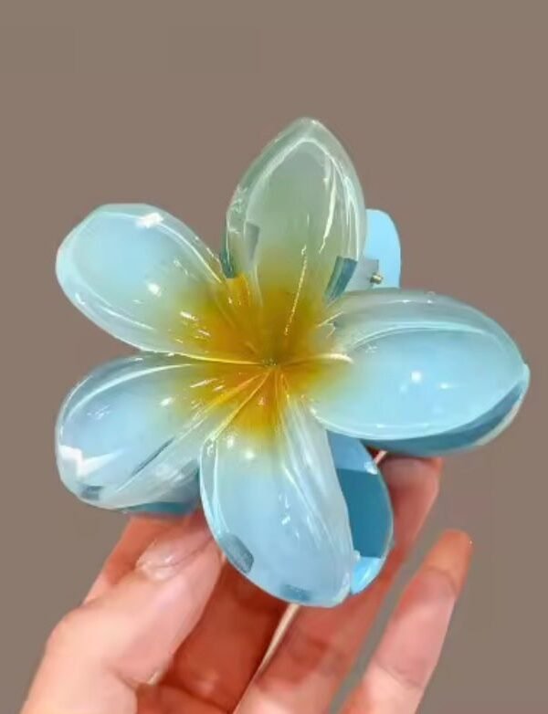 Blue Hibiscus Flower Clip