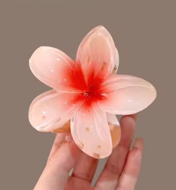 haar coral coral hibiscus Flower Hair Clip