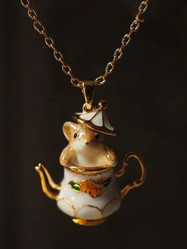 Teacup Mouse Necklace