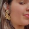 Gold Colored Leaf Earings