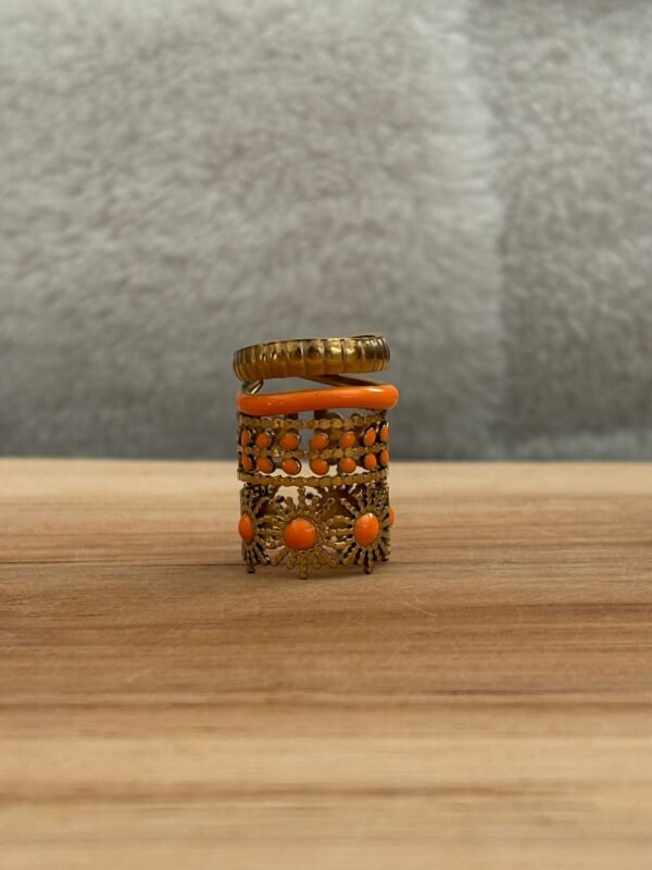 Orange Sunrise Ring Set