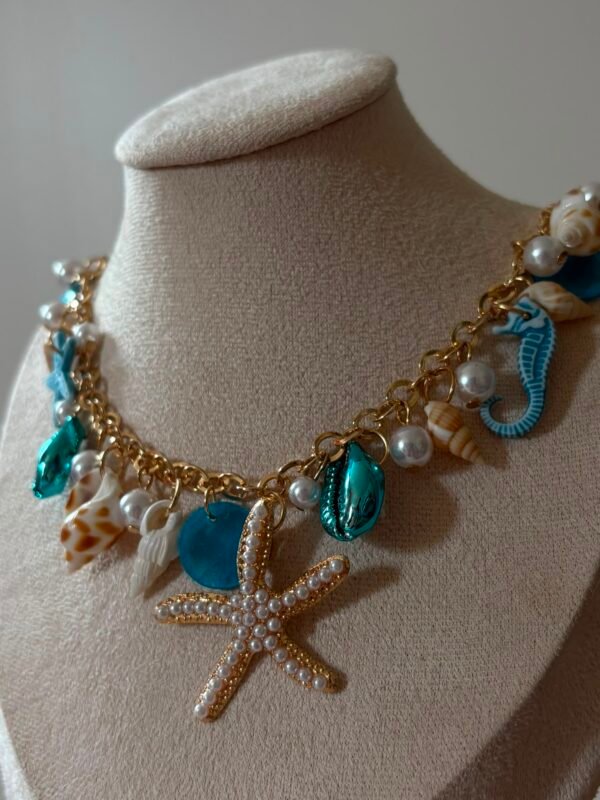 bleu charm nacklace Mermaid Cove Charm Nacklace
