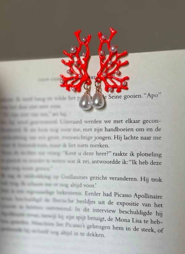coral rif Scarlet Reef Prearl Drop Earrings